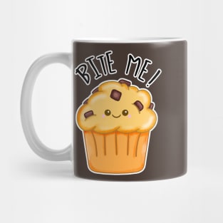 Kawaii Chocolate Chip Muffin. Bite Me Mug